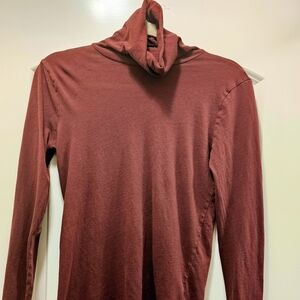 J. Crew Women's Rust Brown Tissue Turtleneck Sz S